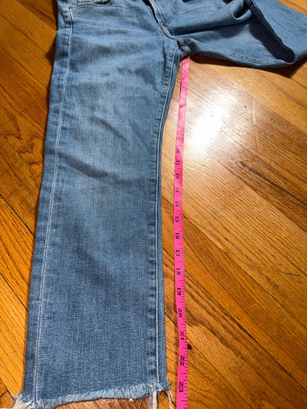 Frame Denim Light Blue Cropped High-Rise Slim Jeans - Picture 4 of 7